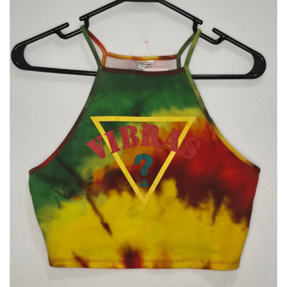 Guess x J Balvin Vibras Tie Dye Crop Top Tank Small